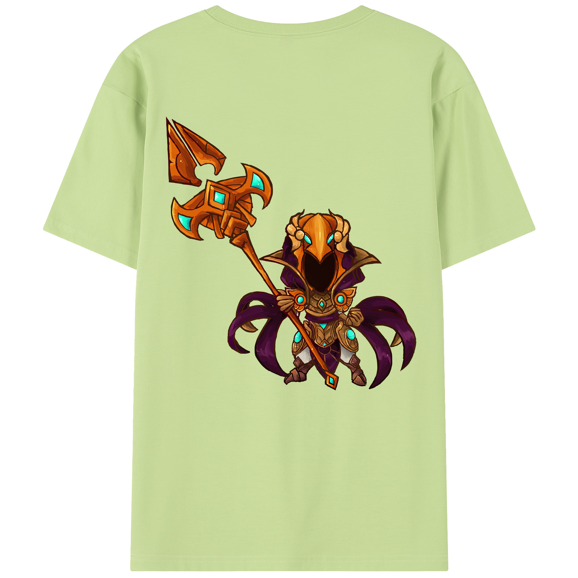 リーグ・オブ・レジェンド League of Legends LOL 綿100％半袖Tシャツ（背面プリント）